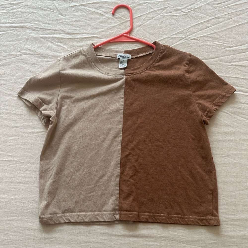 Two-Tone Brown T-Shirt